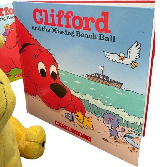 Kohls Cares Clifford Cleo and TBone Plush Stuffed Animal 3 Clifford Storybooks - Picture 5 of 10